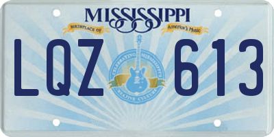 MS license plate LQZ613