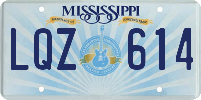 MS license plate LQZ614
