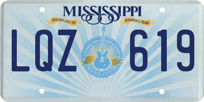 MS license plate LQZ619