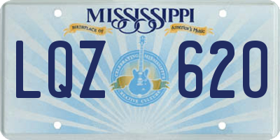 MS license plate LQZ620