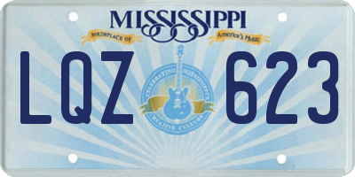 MS license plate LQZ623