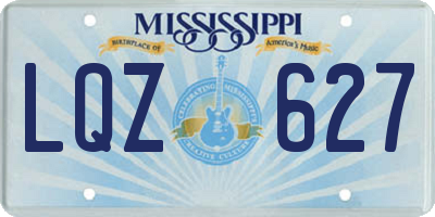 MS license plate LQZ627