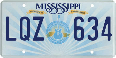 MS license plate LQZ634