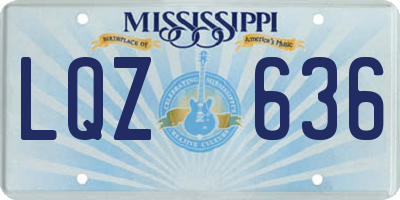 MS license plate LQZ636