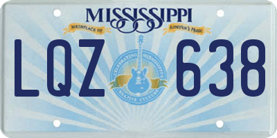 MS license plate LQZ638