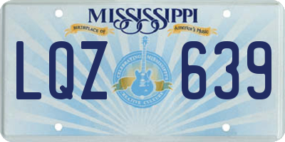 MS license plate LQZ639