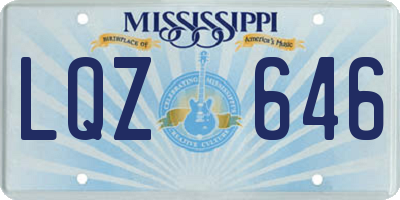 MS license plate LQZ646