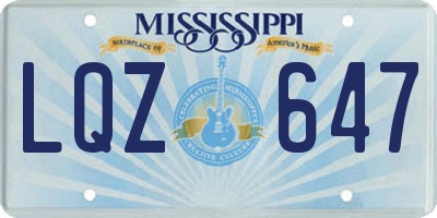 MS license plate LQZ647