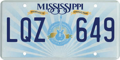 MS license plate LQZ649