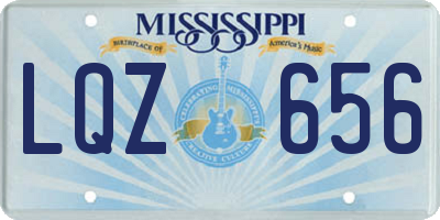 MS license plate LQZ656
