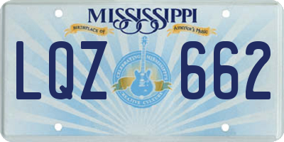 MS license plate LQZ662