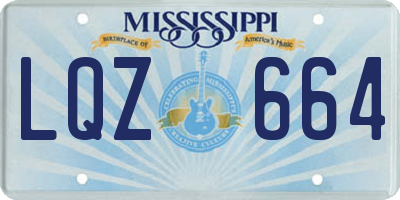 MS license plate LQZ664