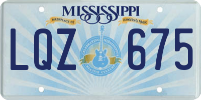 MS license plate LQZ675