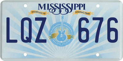 MS license plate LQZ676