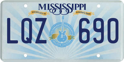 MS license plate LQZ690