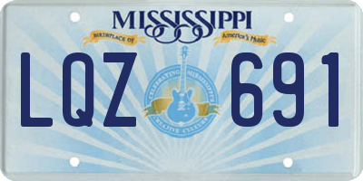 MS license plate LQZ691