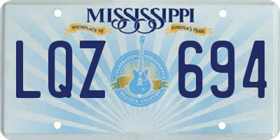 MS license plate LQZ694