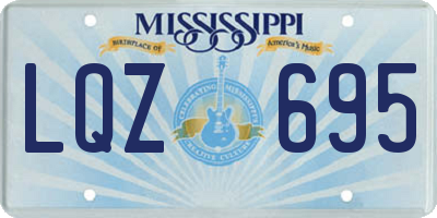 MS license plate LQZ695