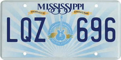 MS license plate LQZ696