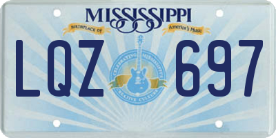 MS license plate LQZ697