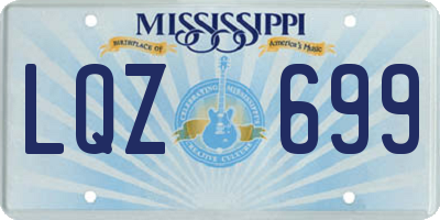 MS license plate LQZ699