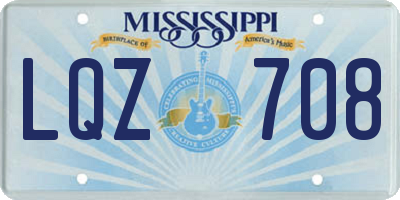 MS license plate LQZ708