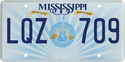 MS license plate LQZ709