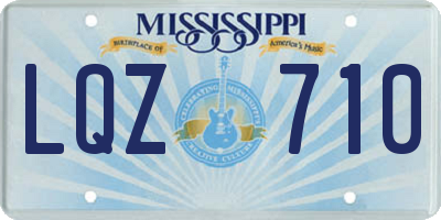 MS license plate LQZ710