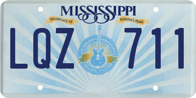 MS license plate LQZ711