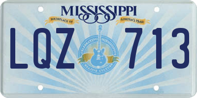 MS license plate LQZ713