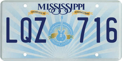 MS license plate LQZ716