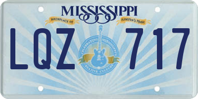 MS license plate LQZ717