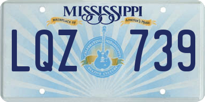 MS license plate LQZ739