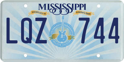 MS license plate LQZ744