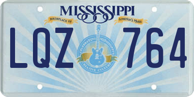 MS license plate LQZ764