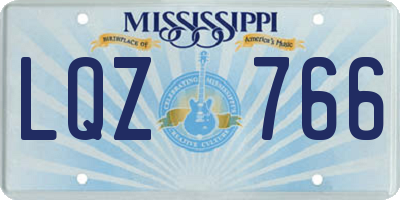 MS license plate LQZ766