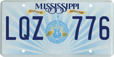 MS license plate LQZ776