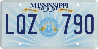 MS license plate LQZ790