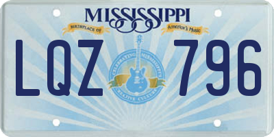 MS license plate LQZ796