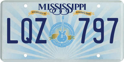 MS license plate LQZ797