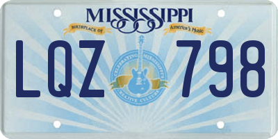 MS license plate LQZ798