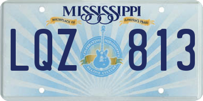 MS license plate LQZ813
