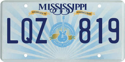 MS license plate LQZ819