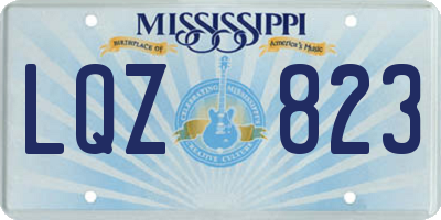 MS license plate LQZ823