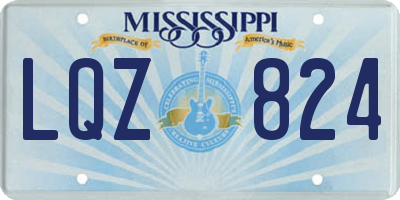 MS license plate LQZ824