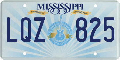 MS license plate LQZ825