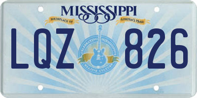 MS license plate LQZ826
