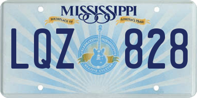 MS license plate LQZ828