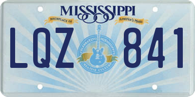 MS license plate LQZ841
