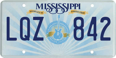 MS license plate LQZ842